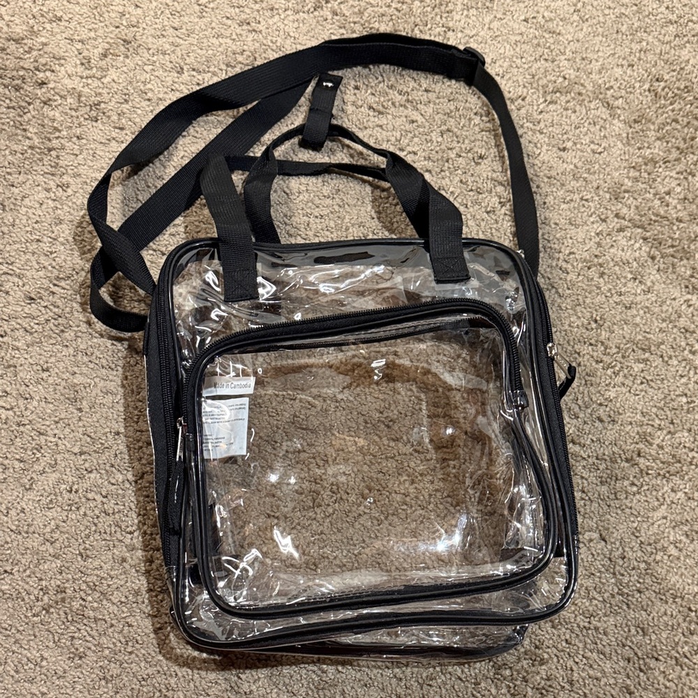 Clear Black Trim Bag